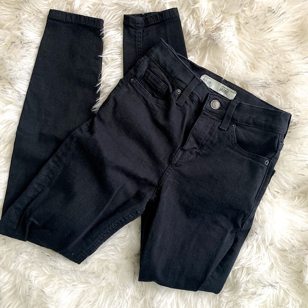 🖤TopShop Black JAMIE Jeans Size 24🖤